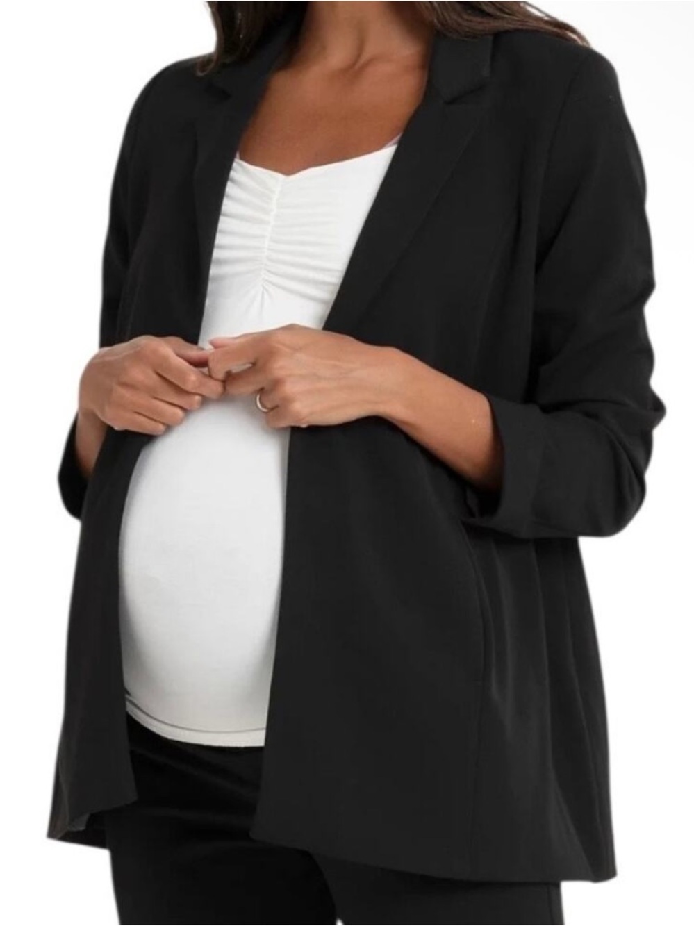 Seraphine | The Work Edit Maternity Belted Blazer